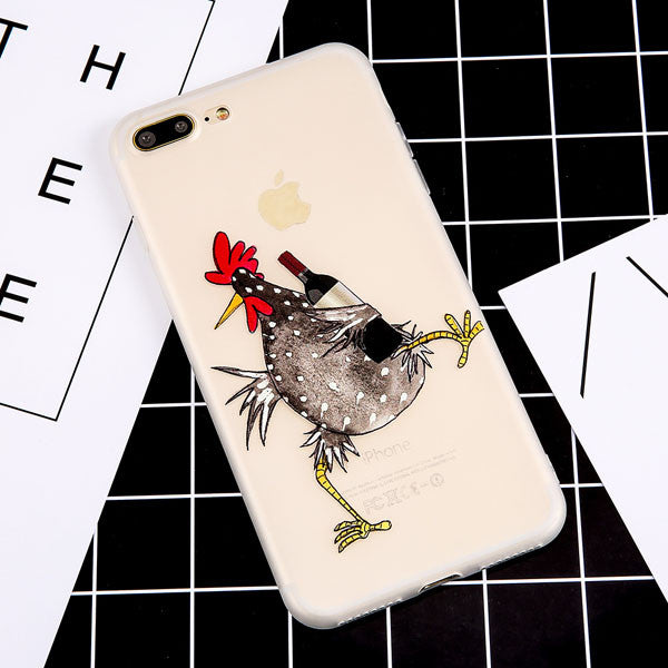 Cartoon Rooster Case For iPhone Models - ilovealma