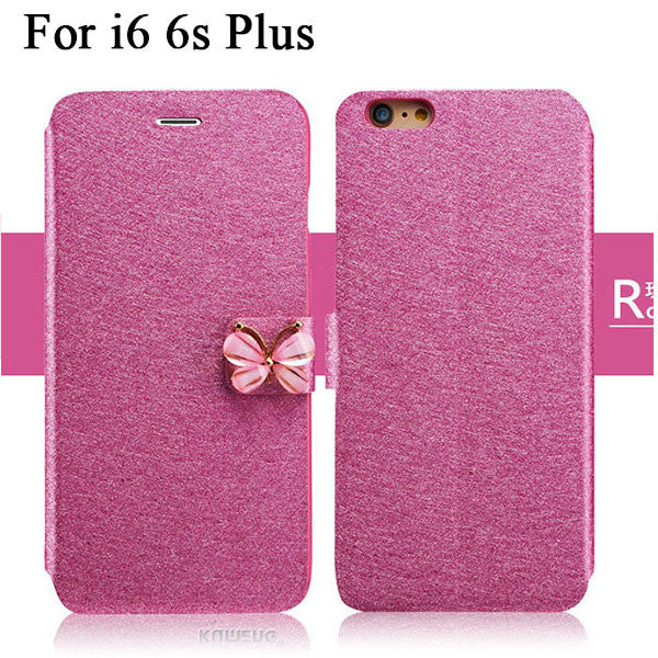 Butterfly Flip Leather iPhone Case - ilovealma