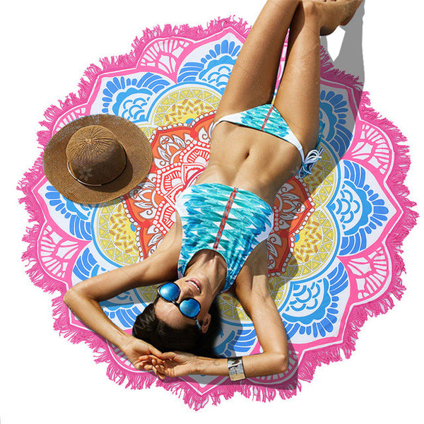 Lotus Geometric Beach Towel
