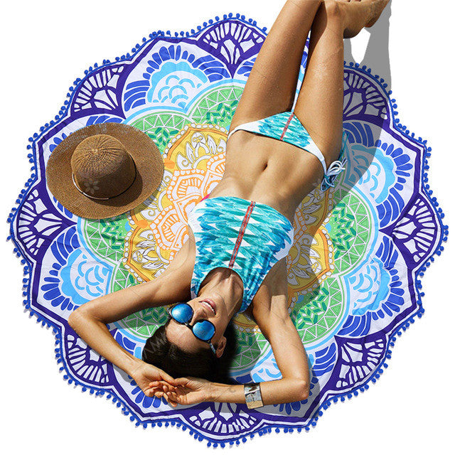 Lotus Geometric Beach Towel
