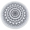 Black Sun Round Mandala Beach Towel - ilovealma