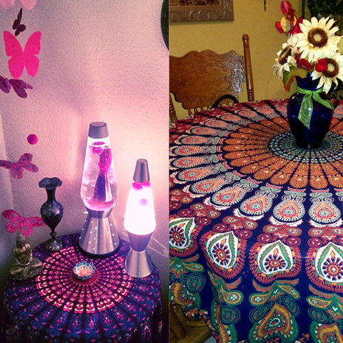 Bohemia Geometric tablecloth Beach Table Cloth Decorative Wall Carpet Tapestries Art Hanging Meditation Mandala Bed Decor Tapete - ilovealma