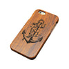 7 Plus Genuine Wood Phone Cases For iPhone 5 5s SE 6 6s 7 Plus Case Retro relief Carving Skull Embossed Wooden Cover Top Quality - ilovealma