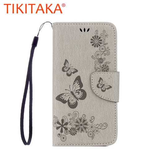 Butterfly Flip Leather Case For Samsung Galaxy S7 S6 Edge S5 Mini Funda Multifunction Card Slot Wallet Stand Holder Protect Capa - ilovealma
