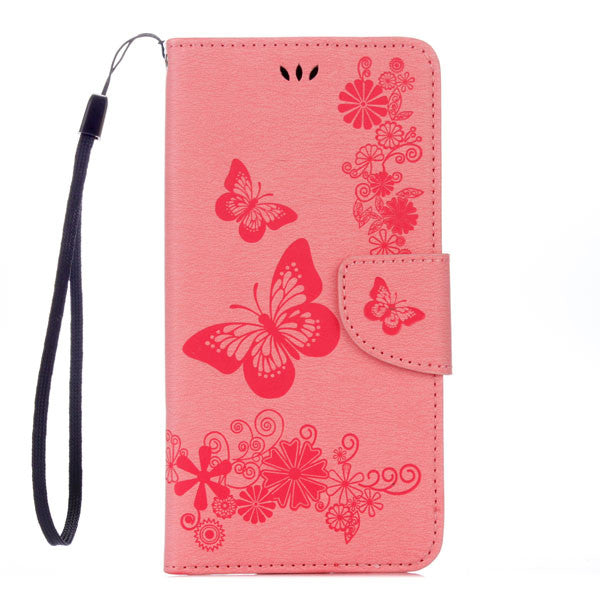 Butterfly Flip Leather Case For Samsung Galaxy S7 S6 Edge S5 Mini Funda Multifunction Card Slot Wallet Stand Holder Protect Capa - ilovealma