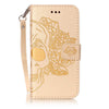Wallet Leather Flip For Huawei P8 P9 Lite G9 Case Luxury 3D Embossed Skull Pattern Phone Cases With Card Holder Shell Capa Cover