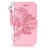 Wallet Leather Flip For Huawei P8 P9 Lite G9 Case Luxury 3D Embossed Skull Pattern Phone Cases With Card Holder Shell Capa Cover