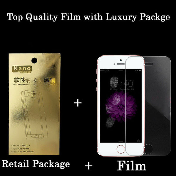 6s HD Clear Premium Tempered Glass Screen Protector for Iphone 5 5s SE 6 6s Plus Toughened Protective Film + Phone Case package - ilovealma