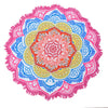 Beach towel Tassel Indian Mandala tablecloth Totem Lotus Printing Beach Towels Yoga Mat Sun block Round Bikini Cover-Up Blanket - ilovealma