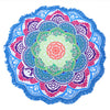 Beach towel Tassel Indian Mandala tablecloth Totem Lotus Printing Beach Towels Yoga Mat Sun block Round Bikini Cover-Up Blanket - ilovealma