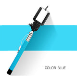 22-100cm Portable Extendable Handheld Monopod Audio Cable Wired Palo Selfie Stick Self-Pole Artifact For Iphone Samsung Android - ilovealma