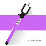 22-100cm Portable Extendable Handheld Monopod Audio Cable Wired Palo Selfie Stick Self-Pole Artifact For Iphone Samsung Android - ilovealma