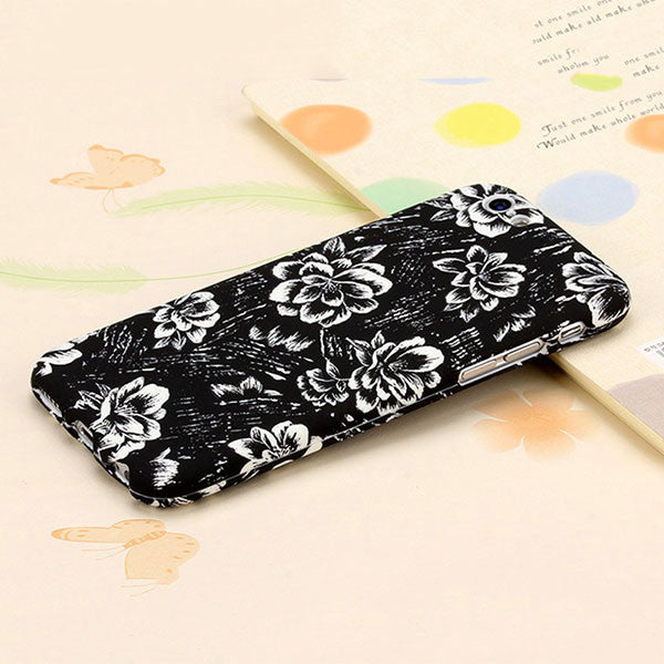 3D Embossed Matte 360 Full Body Protection Case For iPhone 6 6s Plus Cover Fashion Flower Frosted Funda Shell + Tempered Glass - ilovealma