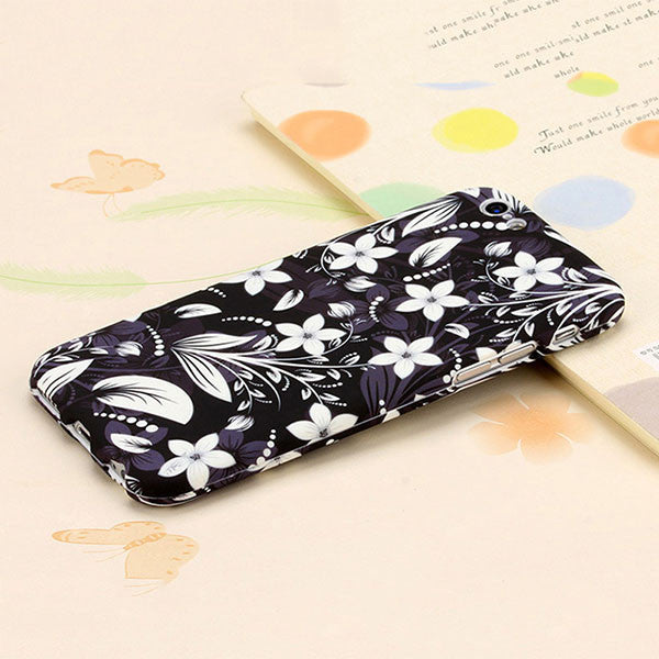 3D Embossed Matte 360 Full Body Protection Case For iPhone 6 6s Plus Cover Fashion Flower Frosted Funda Shell + Tempered Glass - ilovealma