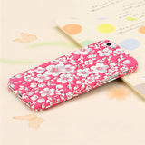 3D Embossed Matte 360 Full Body Protection Case For iPhone 6 6s Plus Cover Fashion Flower Frosted Funda Shell + Tempered Glass - ilovealma