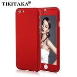 5 5s 360 Degree Full Coverage Coque Phone Cases for Apple iPhone 5 5s SE Hard PC Front Case Clear Screen Film Protective Cover - ilovealma