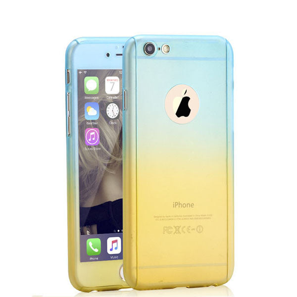 5s SE Luxury 360 degree Case Full Body Protection Gradient Back Cover for iphone 5 6 6s 7 Plus Hard Armor Cases + Screen Glass - ilovealma