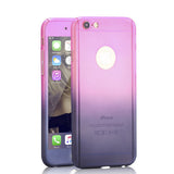 5s SE Luxury 360 degree Case Full Body Protection Gradient Back Cover for iphone 5 6 6s 7 Plus Hard Armor Cases + Screen Glass - ilovealma