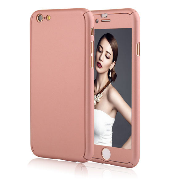 6 6s 7 Plus 360 Case Full Body Coque Phone Cases for iPhone 5 5s SE 6 6S 7 Plus Hard PC Protective Cover Free Clear Screen Film - ilovealma