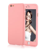 6 6s 7 Plus 360 Case Full Body Coque Phone Cases for iPhone 5 5s SE 6 6S 7 Plus Hard PC Protective Cover Free Clear Screen Film - ilovealma