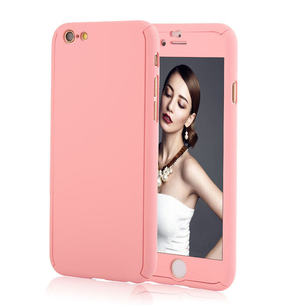 6 6s 7 Plus 360 Case Full Body Coque Phone Cases for iPhone 5 5s SE 6 6S 7 Plus Hard PC Protective Cover Free Clear Screen Film - ilovealma