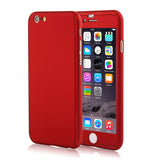 6 6s 7 Plus 360 Case Full Body Coque Phone Cases for iPhone 5 5s SE 6 6S 7 Plus Hard PC Protective Cover Free Clear Screen Film - ilovealma