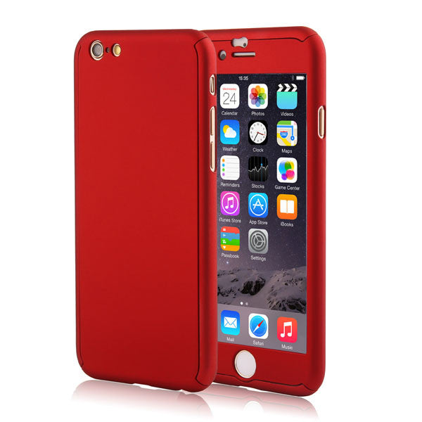 6 6s 7 Plus 360 Case Full Body Coque Phone Cases for iPhone 5 5s SE 6 6S 7 Plus Hard PC Protective Cover Free Clear Screen Film - ilovealma