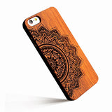 6 s Retro Nature Embossed Wood Phone Cases For iPhone 5 5s SE 6 6s Plus Funda Novel Carving Wooden Case PC Cover Hard Shell Capa - ilovealma