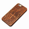6 s Retro Nature Embossed Wood Phone Cases For iPhone 5 5s SE 6 6s Plus Funda Novel Carving Wooden Case PC Cover Hard Shell Capa - ilovealma