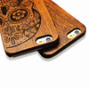 6 s Retro Nature Embossed Wood Phone Cases For iPhone 5 5s SE 6 6s Plus Funda Novel Carving Wooden Case PC Cover Hard Shell Capa - ilovealma