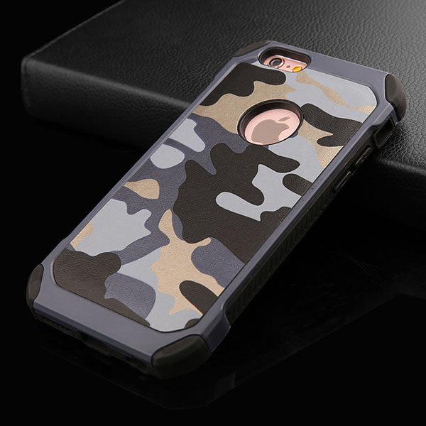 6s 2 in 1 Army Camouflage Phone Cases For iphone 4 4s 5 5s SE 6 6s Plus Armor Case Fashion Hybrid Hard PC + Soft TPU Cover Funda - ilovealma