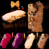 7 Luxury Fur Hair Phone Cases For iPhone 7 6 6s Plus Case Fashion DIY Bling Diamond Cartoon Fox Plush Hard PC Back Cover Fundas - ilovealma
