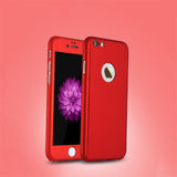 7 Plus 360 Case Full Body Protection Phone Cases For iPhone 7 7 Plus Armor 3 in 1 Hard Back Cover Funda Free Glass Screen Film - ilovealma