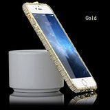 7 Plus Luxury Bling Diamond Bumper For Iphone 7 6 6s Plus 5 5s SE Case Fashion Crystal Rhinestone Sanke Inlay Metal Frame Capa - ilovealma