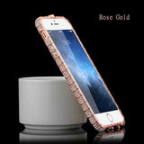 7 Plus Luxury Bling Diamond Bumper For Iphone 7 6 6s Plus 5 5s SE Case Fashion Crystal Rhinestone Sanke Inlay Metal Frame Capa - ilovealma