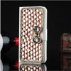 Bling Rhinestone diamond crystal PU leather wallet style stand cover luxury phone case for samsung galaxy note 2 N7100 PT2174 - ilovealma