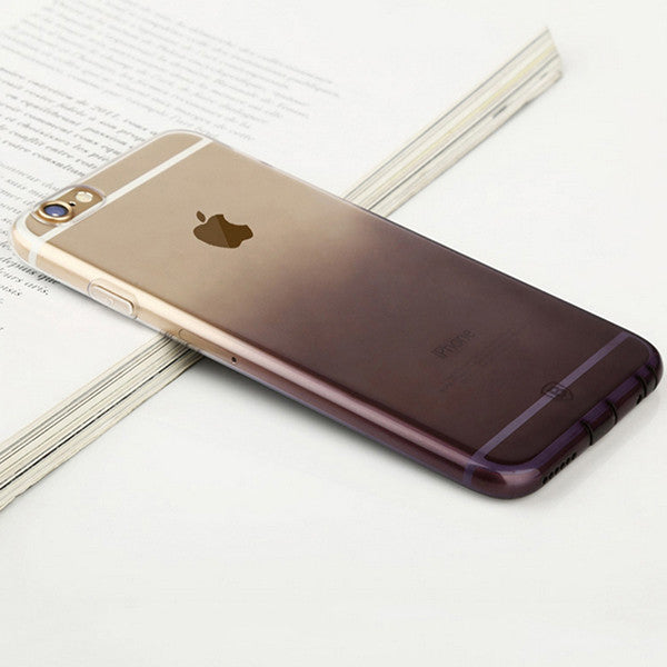 Case for iPhone 6 6s 4.7' / 6 6s Plus 5.5' Clear Cute Gradient TPU Soft Dual Silicon Cover Fundas Silicon Gel Transaprent Cases - ilovealma