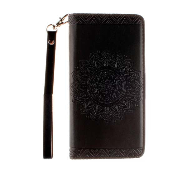 Case Coque For Samsung Galaxy S8 Plus S5 S6 S7 Edge J3 J5 2016 A3 A5 C5 Back Cover Datura flower Leather Flip Wallet Case Fundas - ilovealma