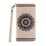 Case Coque For Samsung Galaxy S8 Plus S5 S6 S7 Edge J3 J5 2016 A3 A5 C5 Back Cover Datura flower Leather Flip Wallet Case Fundas - ilovealma
