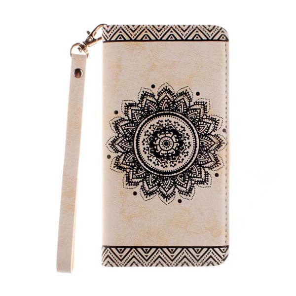 Case Coque For Samsung Galaxy S8 Plus S5 S6 S7 Edge J3 J5 2016 A3 A5 C5 Back Cover Datura flower Leather Flip Wallet Case Fundas - ilovealma