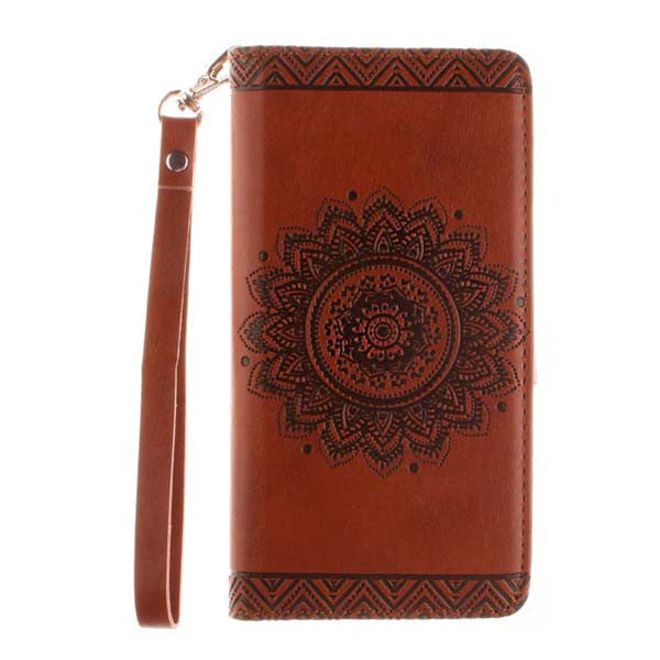 Case Coque For Samsung Galaxy S8 Plus S5 S6 S7 Edge J3 J5 2016 A3 A5 C5 Back Cover Datura flower Leather Flip Wallet Case Fundas - ilovealma