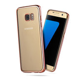 Clear Coque Fundas Plating TPU Case For Samsung Galaxy S6 S7 Edge Plus Note 7 5 S5 S4 J7 J5 J3 A3 A5 A7 2016 Soft GEL Caso Cover - ilovealma