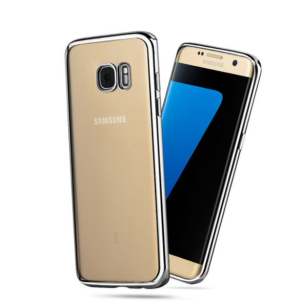 Clear Coque Fundas Plating TPU Case For Samsung Galaxy S6 S7 Edge Plus Note 7 5 S5 S4 J7 J5 J3 A3 A5 A7 2016 Soft GEL Caso Cover - ilovealma