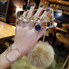 Clear Plating Mirror Case For iphone 7 6 6S Plus FundasFashion Pearl Chain Tassel Fur Ball Phone Cases Ultra thin Soft TPU Cover - ilovealma