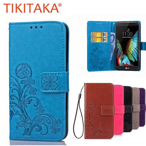 Coque For LG K10 Case Cover Silicon & Luxury Retro Shockproof Wallet Flip Leather Case For LG K 10 K10  LGK10 Phone Pouch Fundas - ilovealma
