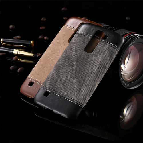 Coque For LG G3 G4 G5 Case Retro Hybrid Jeans Canvas PU Leather Phone Cases For LG K7 K8 K10 Funda Hard PC Cover Business Style - ilovealma