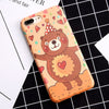Cute Cartoon Bear Lion Fish Phone Cases For iphone 7 6 6S Plus Case High Quality IMD Soft TPU Silicone Rubber Back Cover Shell