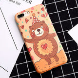 Cute Cartoon Bear Lion Fish Phone Cases For iphone 7 6 6S Plus Case High Quality IMD Soft TPU Silicone Rubber Back Cover Shell