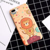 Cute Cartoon Bear Lion Fish Phone Cases For iphone 7 6 6S Plus Case High Quality IMD Soft TPU Silicone Rubber Back Cover Shell