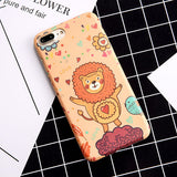Cute Cartoon Bear Lion Fish Phone Cases For iphone 7 6 6S Plus Case High Quality IMD Soft TPU Silicone Rubber Back Cover Shell
